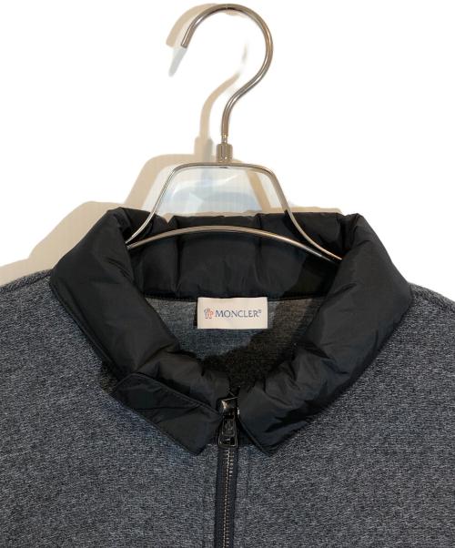 MONCLER（モンクレール）MONCLER (モンクレール) MAGLIA CARDIGAN グレー×ブラック サイズ:SIZE Mの古着・服飾アイテム