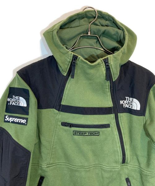 SUPREME（シュプリーム）Supreme (シュプリーム) THE NORTH FACE (ザ ノース フェイス) Steep Tech Hooded グリーン サイズ:SIZE Mの古着・服飾アイテム