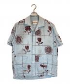 bazisztバジスト）の古着「刺繍シャツ」｜ブルー