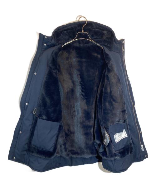 AMI Alexandre Mattiussi（アミアレクサンドルマテュッシ）AMI Alexandre Mattiussi (アミアレクサンドルマテュッシ) 裏ボアナイロンコート ネイビー サイズ:SIZE Sの古着・服飾アイテム