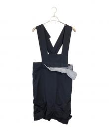 COMME des GARCONS（コムデギャルソン）の古着「ポリ縮 ジャンパースカート」｜ブラック