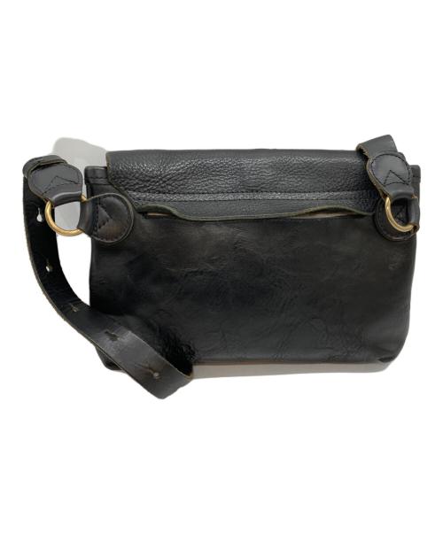 SLOW（スロウ）SLOW (スロウ) レザーショルダーバッグ ブラック サイズ:下記参照の古着・服飾アイテム
