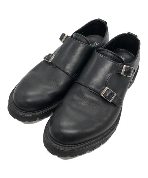 KIDS LOVE GAITE（キッズラブゲイト）KIDS LOVE GAITE (キッズラブゲイト) モンクストラップレザーシューズ ブラック サイズ:8の古着・服飾アイテム