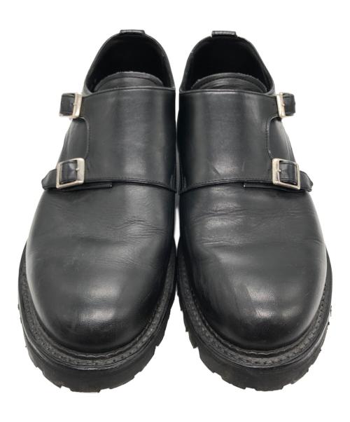 KIDS LOVE GAITE（キッズラブゲイト）KIDS LOVE GAITE (キッズラブゲイト) モンクストラップレザーシューズ ブラック サイズ:8の古着・服飾アイテム