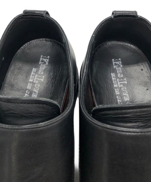 KIDS LOVE GAITE（キッズラブゲイト）KIDS LOVE GAITE (キッズラブゲイト) モンクストラップレザーシューズ ブラック サイズ:8の古着・服飾アイテム
