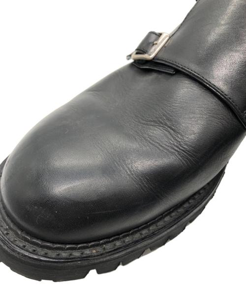 KIDS LOVE GAITE（キッズラブゲイト）KIDS LOVE GAITE (キッズラブゲイト) モンクストラップレザーシューズ ブラック サイズ:8の古着・服飾アイテム