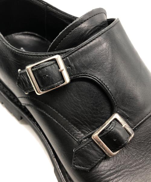 KIDS LOVE GAITE（キッズラブゲイト）KIDS LOVE GAITE (キッズラブゲイト) モンクストラップレザーシューズ ブラック サイズ:8の古着・服飾アイテム