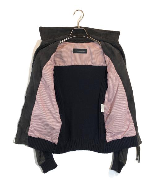 DSQUARED2（ディースクエアード）DSQUARED2 (ディースクエアード) ニット切替スエードレザージャケット ブラック サイズ:SIZE 44の古着・服飾アイテム