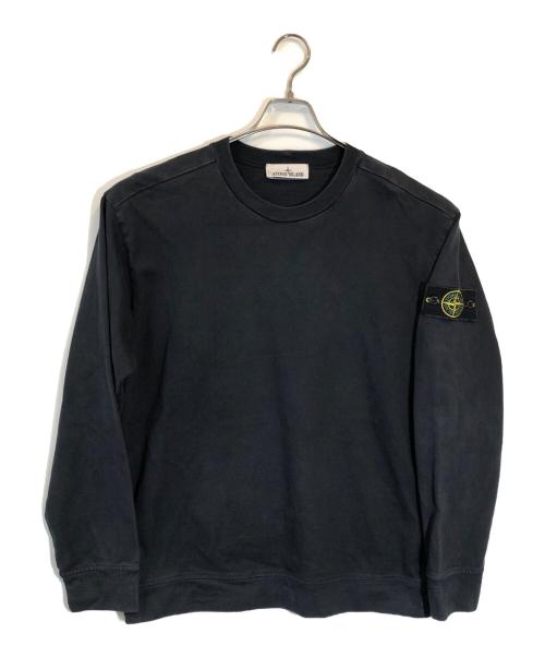 STONE ISLAND（ストーンアイランド）STONE ISLAND (ストーンアイランド) ガーメントダイ スウェット ロンT ブラック サイズ:SIZE Mの古着・服飾アイテム