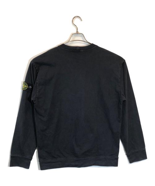 STONE ISLAND（ストーンアイランド）STONE ISLAND (ストーンアイランド) ガーメントダイ スウェット ロンT ブラック サイズ:SIZE Mの古着・服飾アイテム