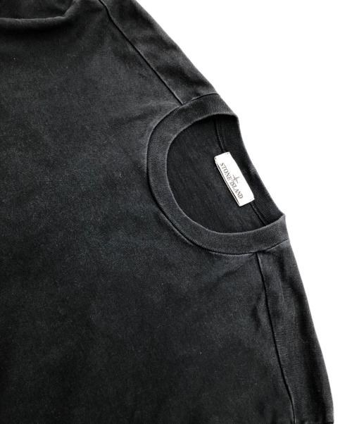 STONE ISLAND（ストーンアイランド）STONE ISLAND (ストーンアイランド) ガーメントダイ スウェット ロンT ブラック サイズ:SIZE Mの古着・服飾アイテム