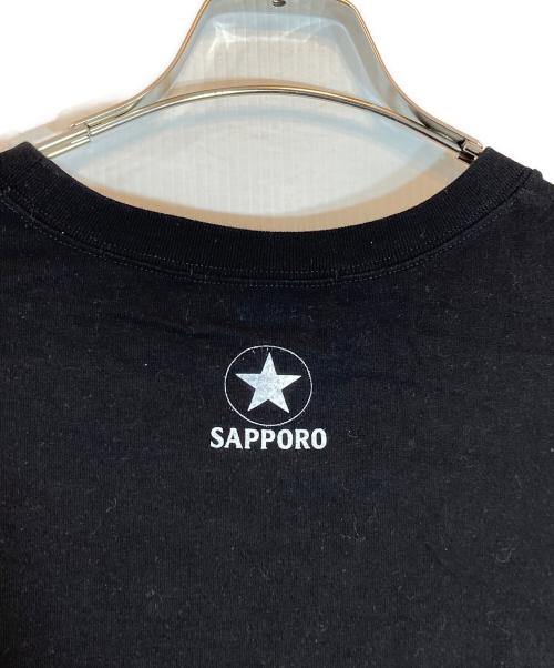 WILDSIDE YOHJI YAMAMOTO（ワイルドサイド ヨウジ ヤマモト）WILDSIDE YOHJI YAMAMOTO (ワイルドサイド ヨウジ ヤマモト) Sapporo Draft Beer Black Label Collaboration T-shirt ブラック サイズ:4の古着・服飾アイテム
