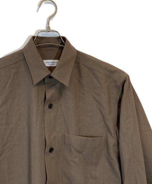 JOHN SMEDLEY（ジョンスメドレー）JOHN SMEDLEY (ジョンスメドレー) ウールシャツ ブラウン サイズ:SIZE Sの古着・服飾アイテム