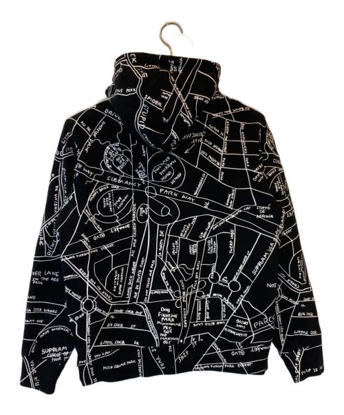 SUPREME（シュプリーム）SUPREME (シュプリーム) GONZ EMBROIDERED MAP HOODED SWEATSHIRT ブラック サイズ:Smallの古着・服飾アイテム