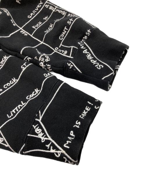 SUPREME（シュプリーム）SUPREME (シュプリーム) GONZ EMBROIDERED MAP HOODED SWEATSHIRT ブラック サイズ:Smallの古着・服飾アイテム