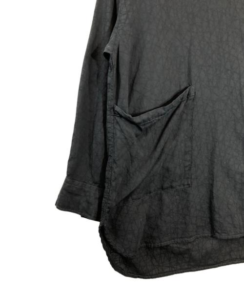 confect（コンフェクト）CONFECT (コンフェクト) ボイルジャガードバギー長袖シャツ ネイビー サイズ:Fの古着・服飾アイテム