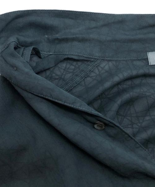 confect（コンフェクト）CONFECT (コンフェクト) ボイルジャガードバギー長袖シャツ ネイビー サイズ:Fの古着・服飾アイテム