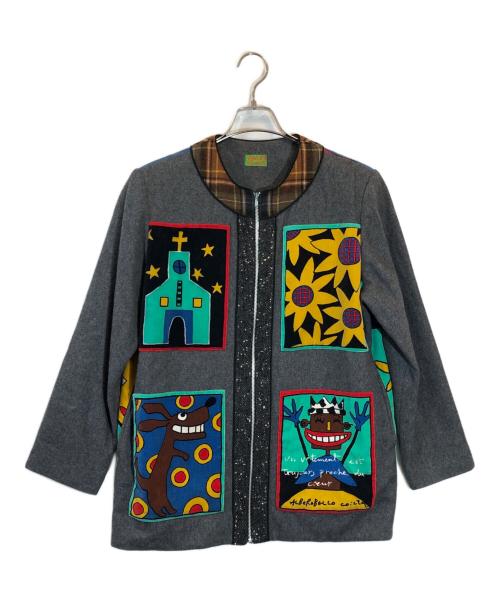 OLLEBOREBLA（アルベロベロ）OLLEBOREBLA (アルベロベロ) ジップコート グレー サイズ:下記参照の古着・服飾アイテム