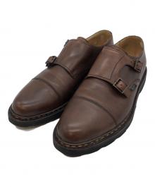 PARABOOT（パラブーツ）の古着「ダブルモンクストラップシューズ」｜ブラウン