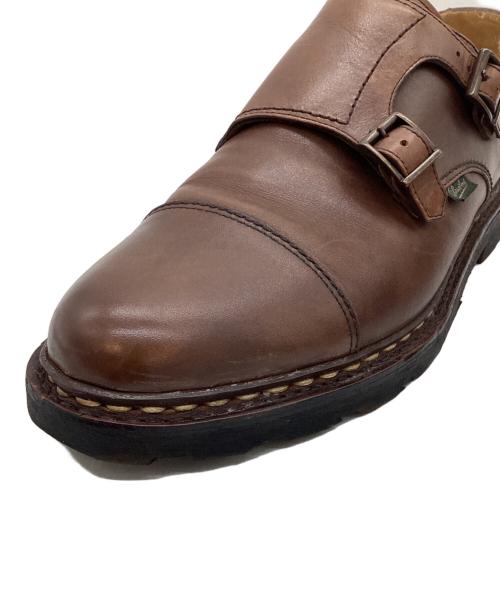 PARABOOT（パラブーツ）PARABOOT (パラブーツ) ダブルモンクストラップシューズ ブラウン サイズ:9 1/2の古着・服飾アイテム