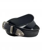 GROUND Yグラウンドワイ）の古着「COW LEATHER LONG BELT」｜ブラック