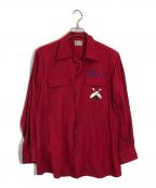 SunBros&Coサンブロス アンド カンパニー）の古着「ヴィンテージボーリングシャツ」｜レッド