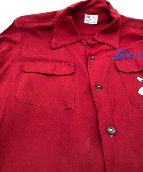SunBros&Co（サンブロス アンド カンパニー）sunBros&co (サンブロス アンド カンパニー) ヴィンテージボーリングシャツ レッド サイズ:下記参照の古着・服飾アイテム