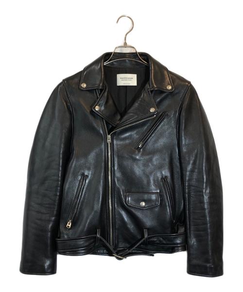 beautiful people（ビューティフルピープル）beautiful people (ビューティフルピープル) vintage leather riders jacket ブラック サイズ:SIZE 170の古着・服飾アイテム