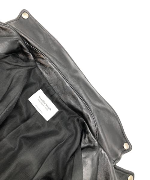 beautiful people（ビューティフルピープル）beautiful people (ビューティフルピープル) vintage leather riders jacket ブラック サイズ:SIZE 170の古着・服飾アイテム