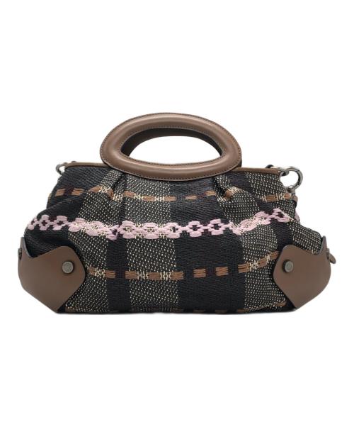 MARNI（マルニ）MARNI (マルニ) 2WAY刺繍バルーンバッグ ブラウンの古着・服飾アイテム