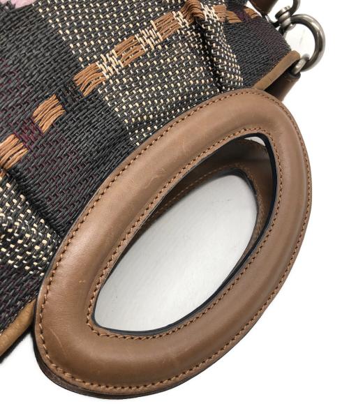 MARNI（マルニ）MARNI (マルニ) 2WAY刺繍バルーンバッグ ブラウンの古着・服飾アイテム