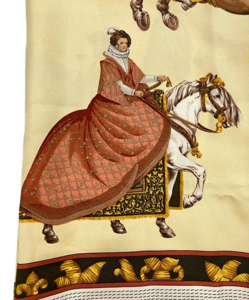 LOEWE（ロエベ）LOEWE (ロエベ) 大判シルクスカーフ ベージュの古着・服飾アイテム