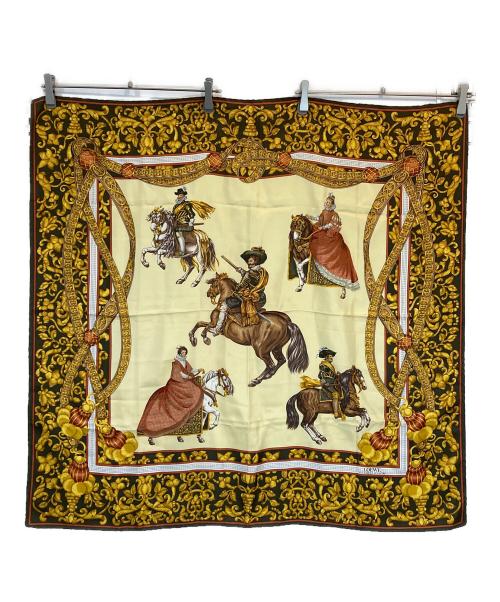 LOEWE（ロエベ）LOEWE (ロエベ) 大判シルクスカーフ ベージュの古着・服飾アイテム