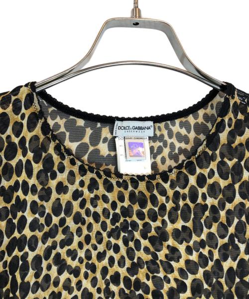 DOLCE & GABBANA（ドルチェ＆ガッバーナ）DOLCE & GABBANA (ドルチェ＆ガッバーナ) レオパード柄タンクトップ ブラック サイズ:2の古着・服飾アイテム