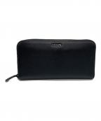 PRADAプラダ）の古着「サフィアーノ ラウンドファスナー財布」｜ブラック