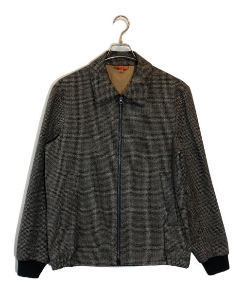 BARENA（バレナ）BARENA (バレナ) ウール チェック ブルゾン CRUISE グレー サイズ:SIZE 48の古着・服飾アイテム