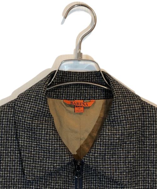 BARENA（バレナ）BARENA (バレナ) ウール チェック ブルゾン CRUISE グレー サイズ:SIZE 48の古着・服飾アイテム
