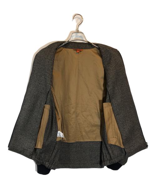 BARENA（バレナ）BARENA (バレナ) ウール チェック ブルゾン CRUISE グレー サイズ:SIZE 48の古着・服飾アイテム