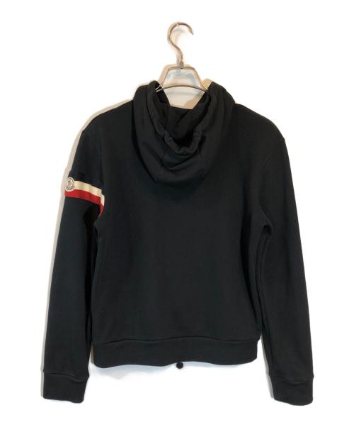 MONCLER（モンクレール）MONCLER (モンクレール) トリコロール ライン ダブル ジップ パーカー ブラック サイズ:Mの古着・服飾アイテム