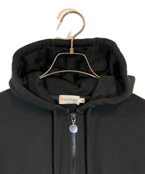 MONCLER（モンクレール）MONCLER (モンクレール) トリコロール ライン ダブル ジップ パーカー ブラック サイズ:Mの古着・服飾アイテム