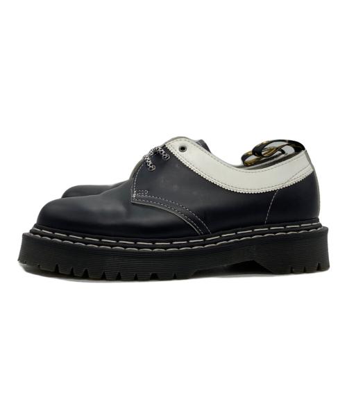 Dr.Martens（ドクターマーチン）Dr.Martens (ドクターマーチン) 3ホールシューズ ブラック×ホワイト サイズ:SIZE UK7の古着・服飾アイテム