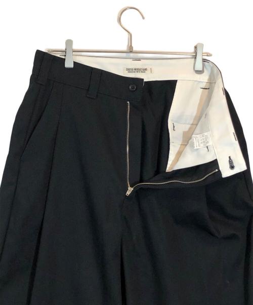 COOTIE PRODUCTIONS（クーティープロダクツ）COOTIE PRODUCTIONS (クーティープロダクツ) タックパンツ ブラック サイズ:SIZE Mの古着・服飾アイテム
