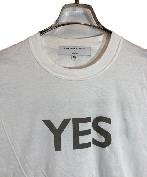 KATHARINE HAMNETT（キャサリンハムネット）KATHARINE HAMNETT (キャサリンハムネット) Ron Herman (ロンハーマン) Yes Tee ホワイト サイズ:XSの古着・服飾アイテム