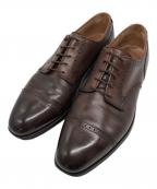 Crockett & Jonesクロケット＆ジョーンズ）の古着「YORK キャップドトゥレザーシューズ」｜ブラウン