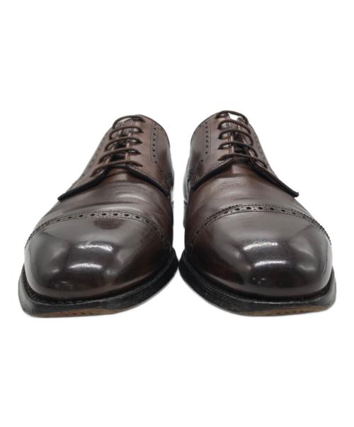 Crockett & Jones（クロケット＆ジョーンズ）Crockett & Jones (クロケット＆ジョーンズ) YORK キャップドトゥレザーシューズ ブラウン サイズ:7の古着・服飾アイテム