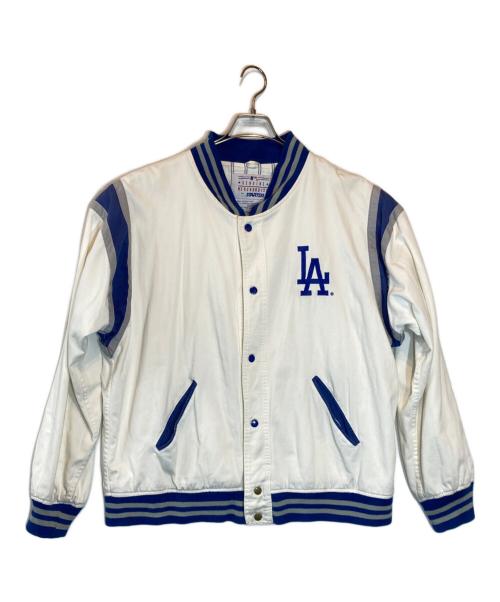 GENUINE MERCHANDISE by STARTER（ジェニュイン マーチャンダイズ バイ スターター）GENUINE MERCHANDISE by STARTER (ジェニュイン マーチャンダイズ バイ スターター) スタジャン ホワイト×ブルー サイズ:XLの古着・服飾アイテム