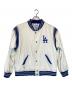 GENUINE MERCHANDISE by STARTER（ジェニュイン マーチャンダイズ バイ スターター）の古着「スタジャン」｜ホワイト×ブルー