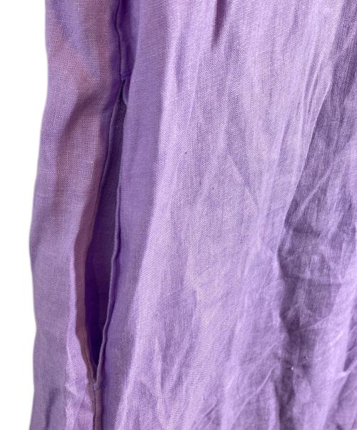 ticca（ティッカ）TICCA (ティッカ) リネンツイストスリーブワンピース パープル サイズ:Fの古着・服飾アイテム
