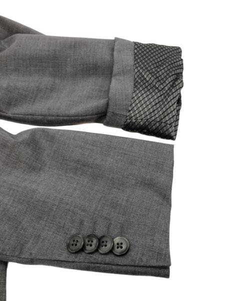 BOGLIOLI（ボリオリ）BOGLIOLI (ボリオリ) ウールコットンヘリンボーン3Bノープリーツスーツ グレー サイズ:44の古着・服飾アイテム