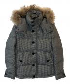 BURBERRY BLACK LABELバーバリーブラックレーベル）の古着「鳥格子 ウール ダウンジャケット」｜グレー